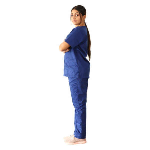 Medical Scrub Royal Blue V Neck - Image 2