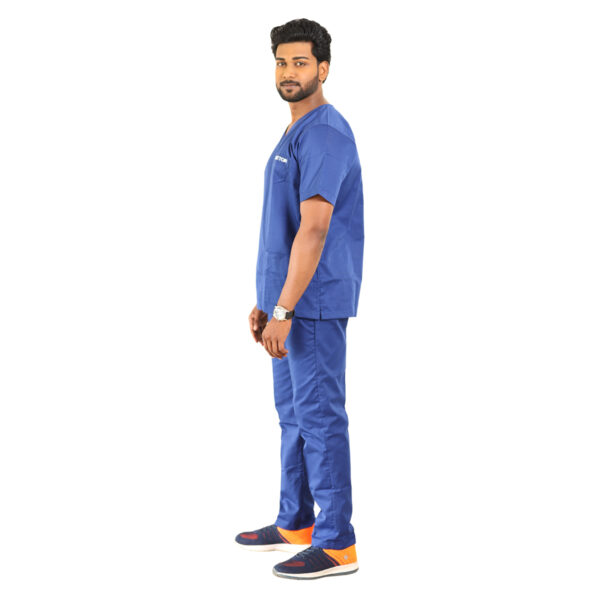 Medical Scrub Royal Blue V Neck - Image 2