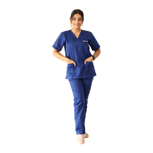 Medical Scrub Royal Blue V Neck