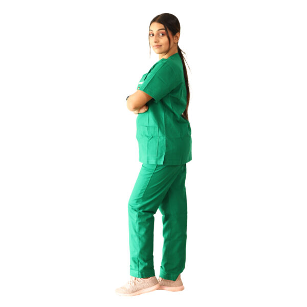 Medical Scrubs Green Button Type - Image 2