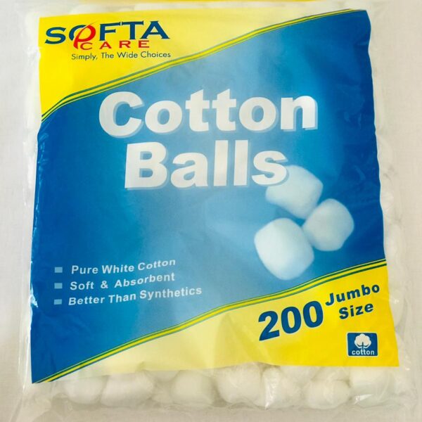 Cotton Balls Jumbo Size 200 Balls Pack